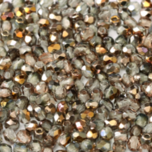 2mm Fire Polish Bead - Crystal Capri Gold - 00030-27101 - 50 Piece Bag