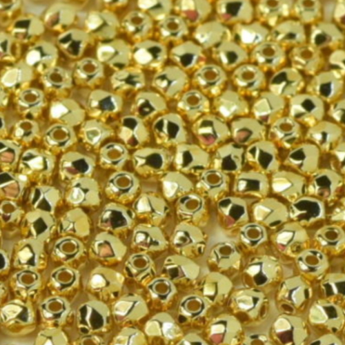 2mm Fire Polish Bead - Crystal 24Kt Gold Plated - 00030-35000