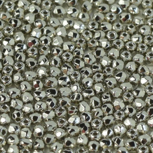2mm Fire Polish Bead - Crystal Nickel Plated - 00030-37000