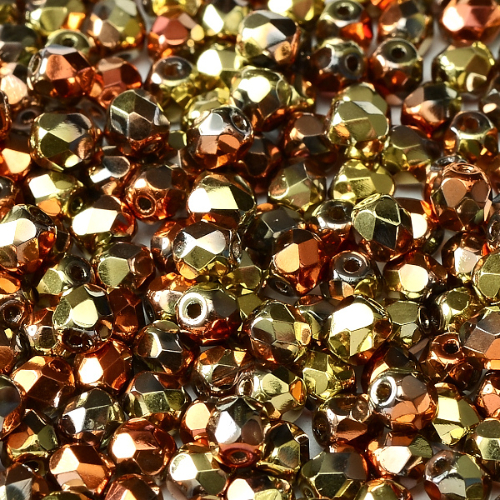 2mm Fire Polish Bead - Crystal California Gold Rush - 00030-98542