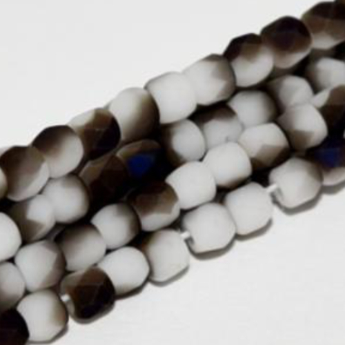 2mm Fire Polish Bead - Chalk White Azuro Matte - 03000-22271 - 50 Piece Bag