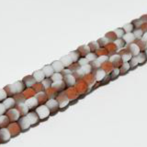 2mm Fire Polish Bead - Chalk White Sunset Matte - 03000-27237 - 50 Piece Bag