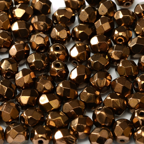 2mm Fire Polish Bead - Jet Bronze - 23980-14415