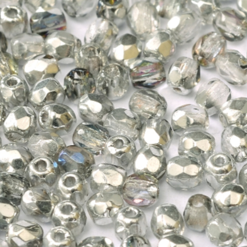 3mm Fire Polish Bead - Crystal Lustered - 00030-29634