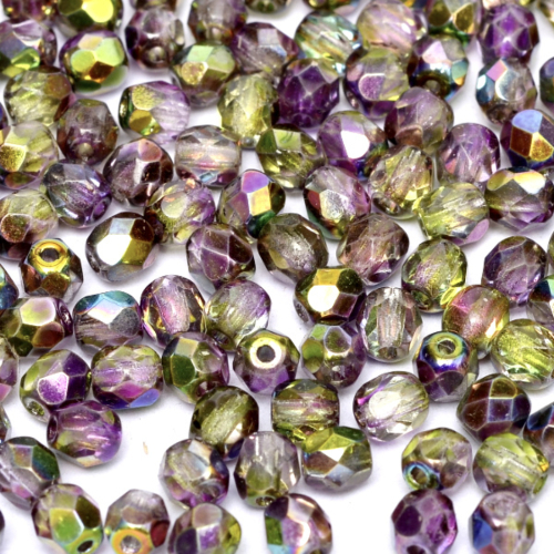 3mm Fire Polish Bead - Crystal Magic Orchid - 00030-95000 - 50 Piece Bag