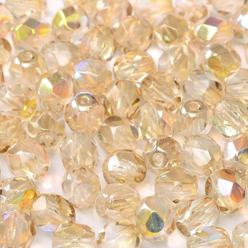 3mm Fire Polish Bead - Crystal Lemon Rainbow - 00030-98534