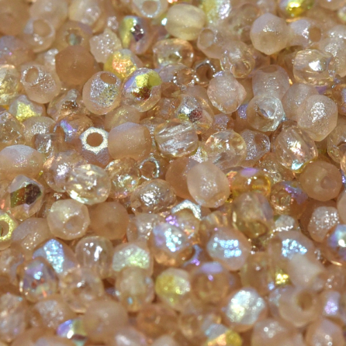 3mm Fire Polish Bead - Crystal Etched Lemon Rainbow - 00030-98584