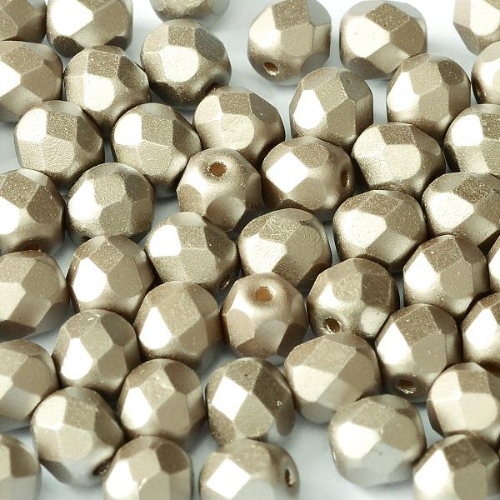 3mm Fire Polish Bead - Alabaster Pastel Light Brown - 02010-25005