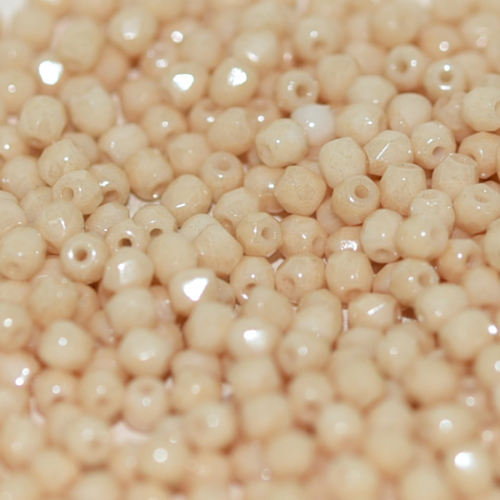 3mm Fire Polish Bead - Chalk White Champagne Luster - 03000-14413