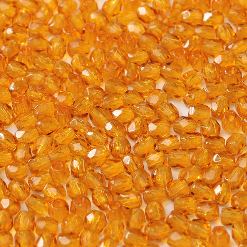 3mm Fire Polish Bead - Topaz - 10060