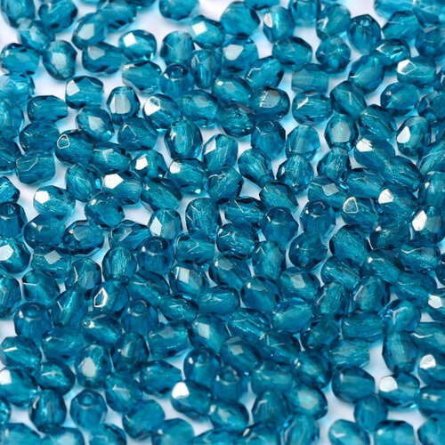 3mm Fire Polish Bead - Cobalt  - 60080