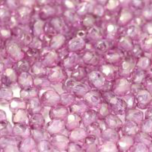 4mm Fire Polish Bead - Crystal Lila Luster - 00030-14494 - 50 Piece Bag