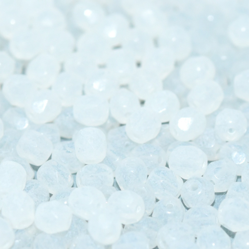 4mm Fire Polish Bead - Crystal Milky - 00030-20046 - 50 Piece Bag