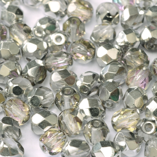 4mm Fire Polish Bead - Crystal Vitrail Light - 00030-26536 - 50 Piece Bag