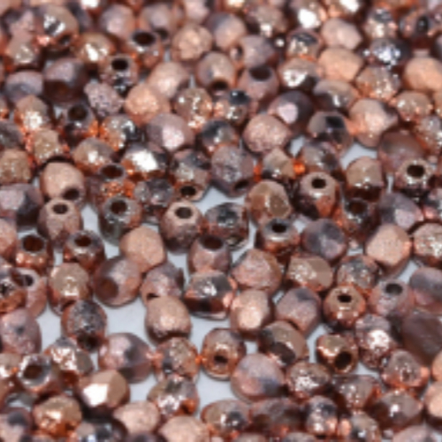 4mm Fire Polish Bead - Crystal Etched Capri Gold Full - 00030-27180 - 50 Piece Bag