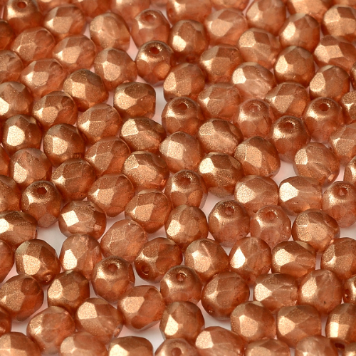 4mm Fire Polish Bead - Crystal GT Tangerine - 00030-29252 - 50 Piece Bag