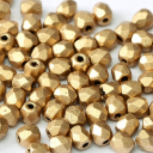 4mm Fire Polish Bead - Aztec Gold  - 01710 