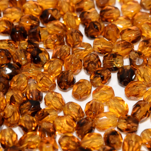 4mm Fire Polish Bead - Leopard  - 18010