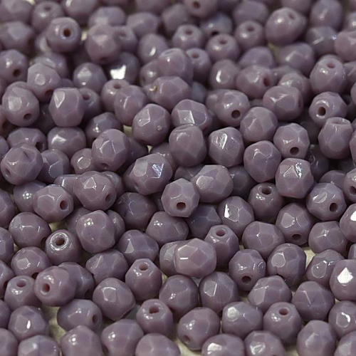 4mm Fire Polish Bead - Opaque Lilac  - 23020