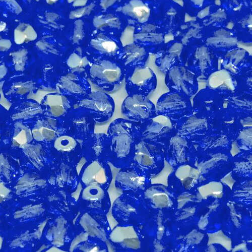 4mm Fire Polish Bead - Sapphire AB - 30050-28701