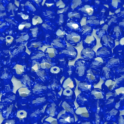 4mm Fire Polish Bead - Sapphire AB - 30060-28701