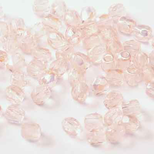 4mm Fire Polish Bead - Rosaline AB - 70110-28701 - 50 Piece Bag
