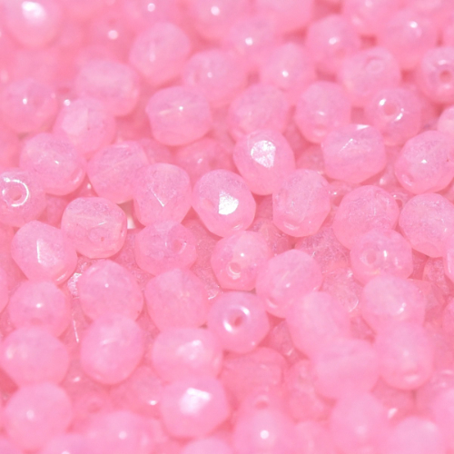 6mm Fire Polish Bead - Crystal Milky Pink - 00030-20064