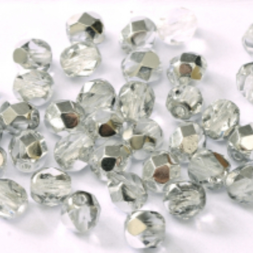6mm Fire Polish Bead - Crystal Labrador - 00030-27001 - 30 Piece Bag