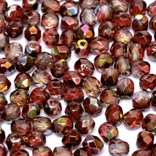 6mm Fire Polish Bead - Crystal Magic Wine - 00030-95200