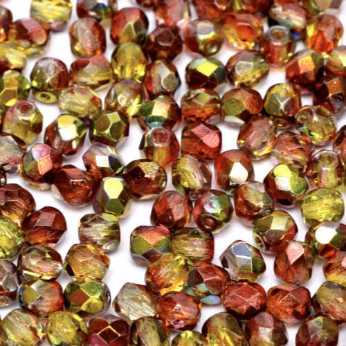 6mm Fire Polish Bead - Crystal Magic Apple - 00030-95600