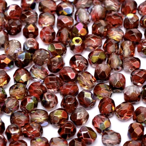 8mm Fire Polish Bead - Crystal Magic Wine - 00030-95200 - 20 Piece Bag