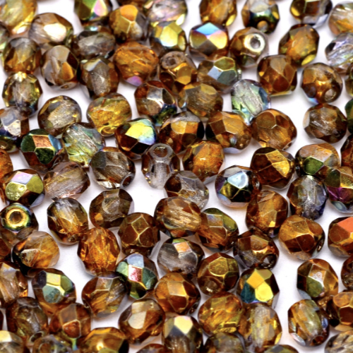 8mm Fire Polish Bead - Crystal Magic Copper - 00030-95300