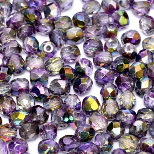 8mm Fire Polish Bead - Crystal Magic Purple - 00030-95500 - 20 Piece Bag