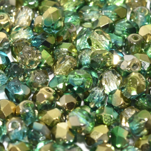 8mm Fire Polish Bead - Crystal Sunny Magic Summer Green - 00030-98003