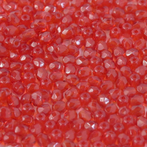 8mm Fire Polish Bead - Siam  - 90080 - 20 Piece Bag