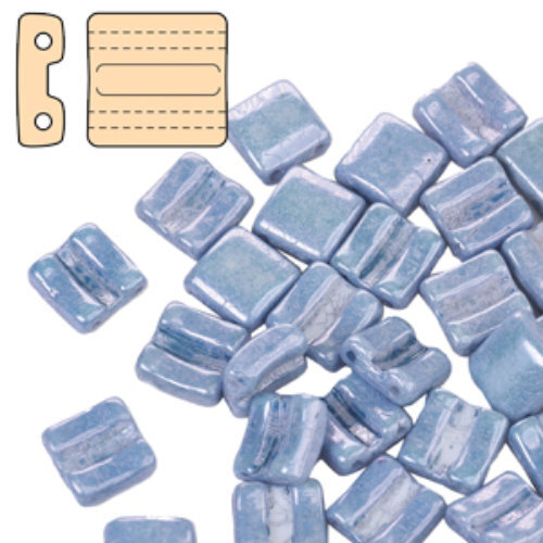 Fixer Horizontal Holes 8mm x 7.5mm - Chalk Blue Luster - FXRH8703000-14464