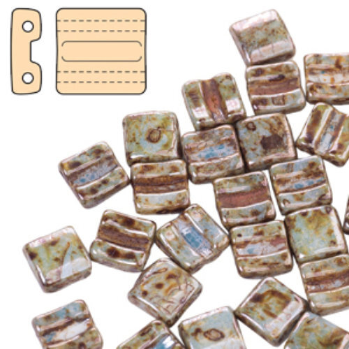 Fixer Horizontal Holes 8mm x 7.5mm - Chalk Blue Glaze - FXRH8703000-65431