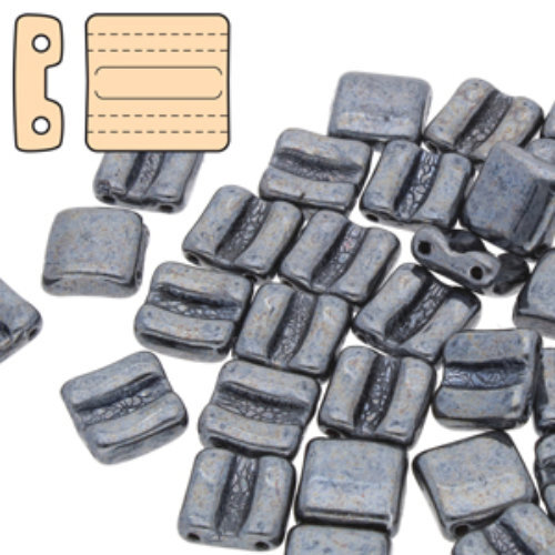 Fixer Horizontal Holes 8mm x 7.5mm - Jet Hematite - FXRH8723980-14400