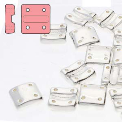 Fixer Vertical Holes 8mm x 7.5mm - Silver Plated - FXRV8700030-31000