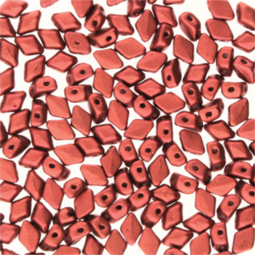 Mini Gem Duo 6mm x 4mm - GD6400030-01750 - Bronze Fire Red