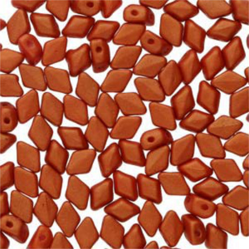 Mini Gem Duo 6mm x 4mm - GD6402010-24102 - Gold Shine Orange