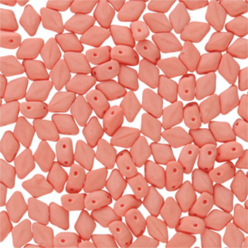 Mini Gem Duo 6mm x 4mm - GD6402010-92944 - Matte Bondeli Coral