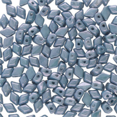 Mini Gem Duo 6mm x 4mm - GD6403000-14464 - Chalk Blue Luster