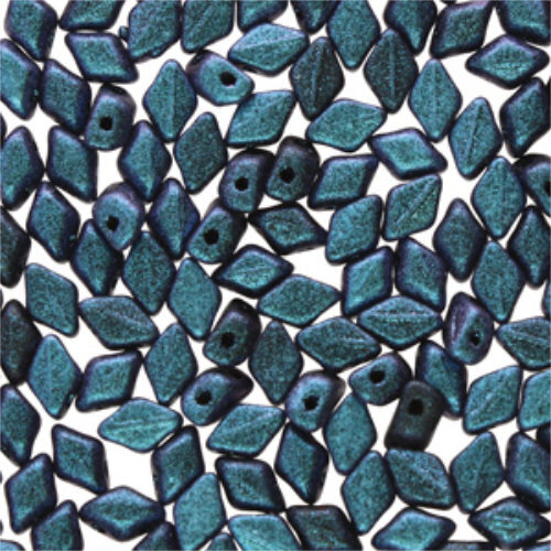 Mini Gem Duo 6mm x 4mm - GD6423980-94109 - Polychrome Dark Capri Blue