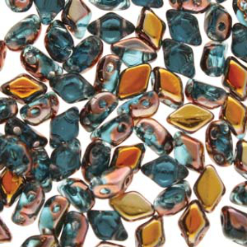 Mini Gem Duo 6mm x 4mm - GD6460020-27101 - Aquamarine Capri Gold