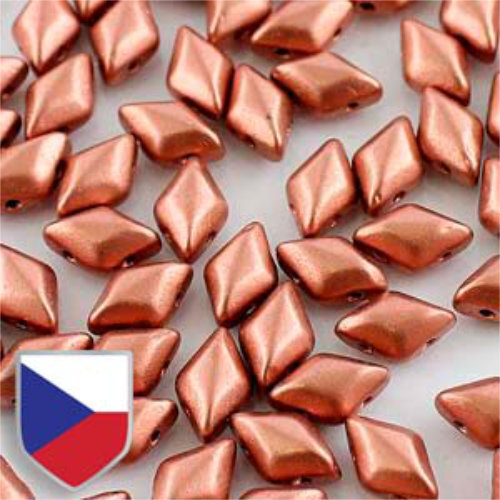 Gem Duo 8mm x 5mm Czech Shield - GD8500030-01780CS - Crystal Bronze Copper