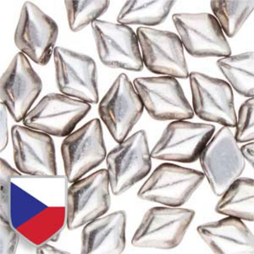 Gem Duo 8mm x 5mm Czech Shield - GD8500030-27000CS - Crystal Full Labrador