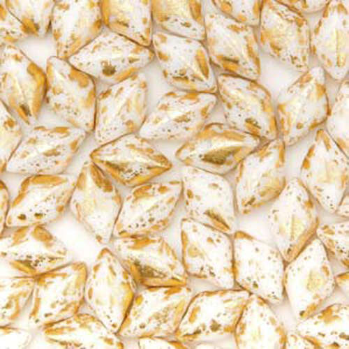 Gem Duo 8mm x 5mm - GD8503000-94401 - Chalk Gold Splash