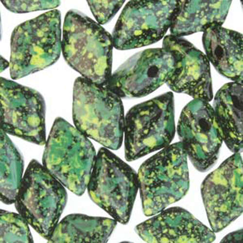 Gem Duo 8mm x 5mm - GD8523980-24405 - Jet Green Confetti