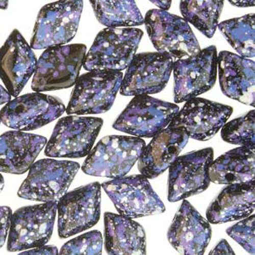 Gem Duo 8mm x 5mm - GD8523980-24406 - Jet Indigo Confetti